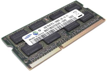 SAMSUNG M471b5273ch0-ch9 DDR3 4 GB Laptop (4GB PC3-10600 DDR3 1333mhz SO-DIMM 204 Pin Memory Upgrade Module)