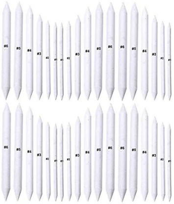 36 Pieces Artist paper Blending Stump and Tortillion Art Blenders 6 sizes for Student Sketch Drawing 