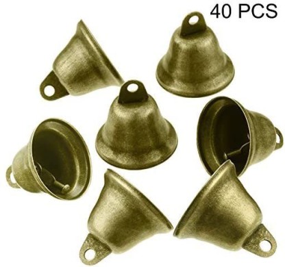 100 Pcs Jingle Bells Bronze Color Small Bells Mini Bells for Temple Home 