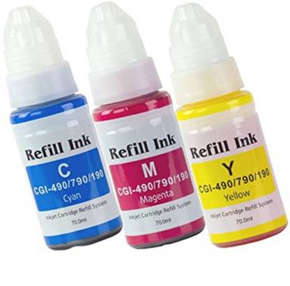 Jyotsna Ink Gi 790 High Quaity Refill Ink Bottles Set Of 3 For Canon For Pixma