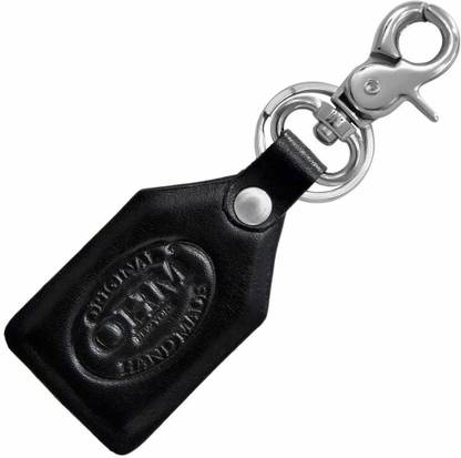Honda Logo in Blue Genuine Black Leather Loop Chrome Round Hook Key Chain Honda Logo in Blue Genuine Black Leather Loop Chrome Round Hook Key Chain