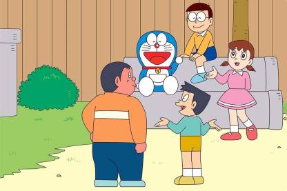 Doraemon Cartoon Waterproof Vinyl Poster || btcan2470-1 Fine Art Print -  Animation & Cartoons posters in India - Buy art, film, design, movie,  music, nature and educational paintings/wallpapers at 