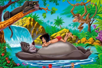 The Jungle Book Cartoon Movie Waterproof Vinyl Sticker Poster || can2548-1 Fine Art Print - Animation & Cartoons posters in India - Buy art, film, design, movie, music, nature and educational paintings/wallpapers The Jungle Book Cartoon Movie Waterproof Vinyl Sticker Poster || can2548-1 Fine Art Print - Animation & Cartoons posters in India - Buy art, film, design, movie, music, nature and educational paintings/wallpapers