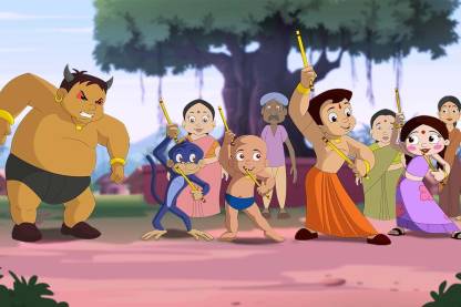 Chhota Bheem Cartoon Waterproof Vinyl Sticker Poster || can2492-2 Fine Art  Print - Animation & Cartoons posters in India - Buy art, film, design,  movie, music, nature and educational paintings/wallpapers at 