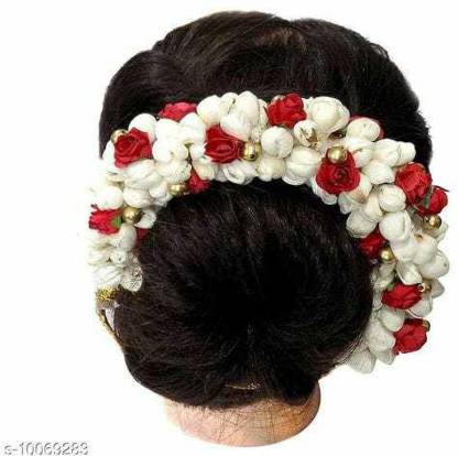 PINS n ROSE Women's Wedding Party Wear Artificial Flower Hair Bun Juda  Gajra for Bride Bun Price in India - Buy PINS n ROSE Women's Wedding Party  Wear Artificial Flower Hair Bun