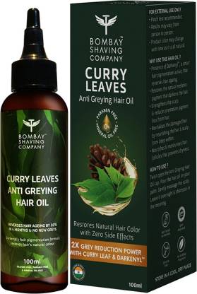 BOMBAY SHAVING COMPANY Anti Greying Hair Oil With Curry Leaves and Darkenyl  - Reduces Greys by 50% in 4 Months | 100 ml Hair Oil - Price in India, Buy  BOMBAY SHAVING