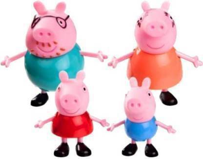 MD7TEEN Peppa Pig Family Set | Cartoon Toy | Best Play Set | Unique  Birthday Gift for Kids & Children | Pack of 4 Peppa Pig - Peppa Pig Family  Set |