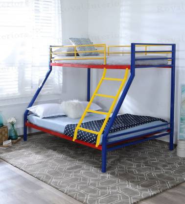 Royal Interiors Metal Bunk Bed In, Red And Blue Metal Bunk Beds