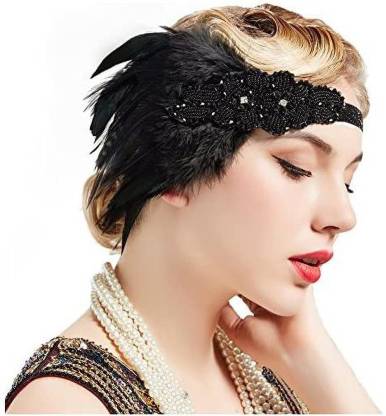 BABEYOND 1920S Flapper Headband 20S Great Gatsby Headpiece Feather Headband  1920S Flapper Gatsby Accessories With Crystal Hair Accessory Set Price in  India - Buy BABEYOND 1920S Flapper Headband 20S Great Gatsby Headpiece