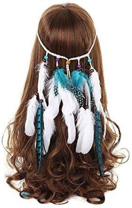 Indian Bohemian Boho Feather Headband Hippie Party Women Hairband Festival