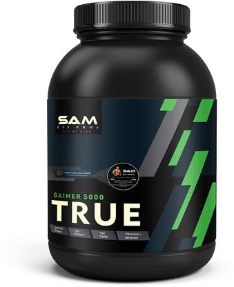 SAMFIT Pro True Gainer - 5000 protein 15g - 1Kg (Chocolate) Weight  Gainers/Mass Gainers