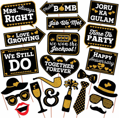 WEDDING DIY ANNIVERSARY PICTURE FRAME PAPER PROPS PHOTO BOOTH PARTY DECORATION 