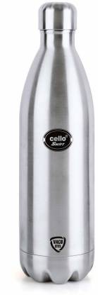 Cello Swift Vacuum Insulated Flask Hot and Cold Water Bottle, 1000ml, Silver