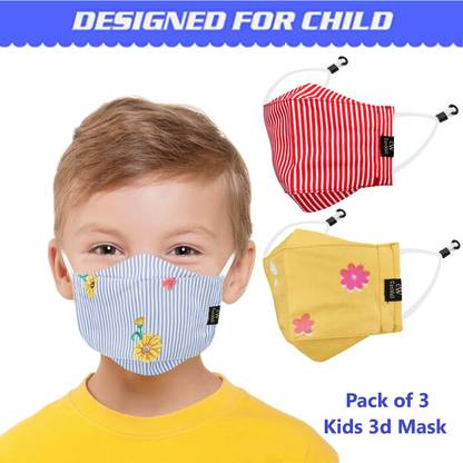 Cenwell 100 Cotton Kids 3d Face Mask Reusable Washable Breathable Skin Friendly N95 Soft Cotton