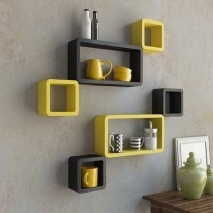 Living Room Wooden Wall Shelf, Decorative Items For Living Room Wall
