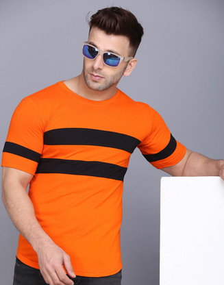 Orange and black t shirt mens Clearance
