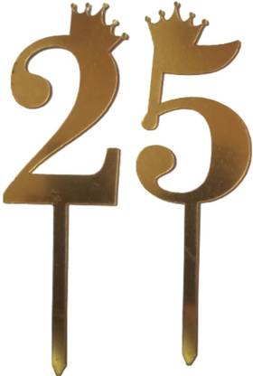 Naveen Cake Topper For Cake Decoration On Happy Birthday And Anniversary Ocassion Number 25 Edible Cake Topper Price In India Buy Naveen Cake Topper For Cake Decoration On Happy Birthday And