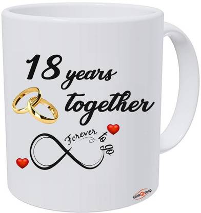 Blinknshop Happy 18th Marriage Anniversary 18 Years Love Ceramic Coffee Mug Price In India Buy Blinknshop Happy 18th Marriage Anniversary 18 Years Love Ceramic Coffee Mug Online At Flipkart Com