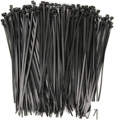 Zip Ties 300mm x 3.6mm Pack 100 Strong Cable Ties Black & Natural Cable Tie Wraps 