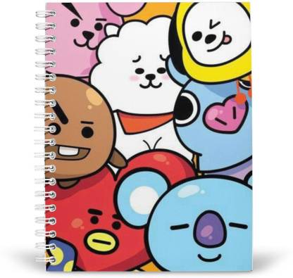 HeartInk BTS Bangtan Boys BT21 A5 Note Book Ruled 100 Pages Price in India  - Buy HeartInk BTS Bangtan Boys BT21 A5 Note Book Ruled 100 Pages online at  