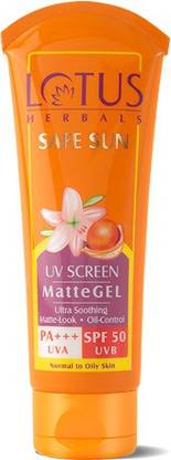 LOTUS HERBALS Safe Sun UV Screen Matte GEL. - SPF 50 PA+++