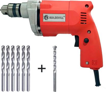 BUILDSKILL 10MM Professional Powerful Heavy Drill Machine with 7