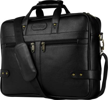 Thames PU Leather Laptop Messenger Bag Adjustable and Detachable Strap Office Executive Bags Briefcase for 13-Inch/ 14 Inch/ 15.6 Inch Laptop MacBook | Water Resistant Laptop Sleeve/Cover Waterproof Messenger Bag