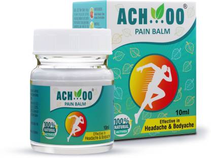 ACH...OO Pain Balm with 100% Natural actives for Headache, Bodyache, & Symptoms of Cold Balm