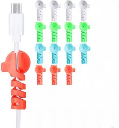 CocoRio 16 Pcs Spiral Charger Cable Protector with Sucker Suction, Data  Cable Management Saver Charging Cord Protective for Universal Earphone  Cable Cover Set of 4 (16 Pieces) Cable Protector Price in India -