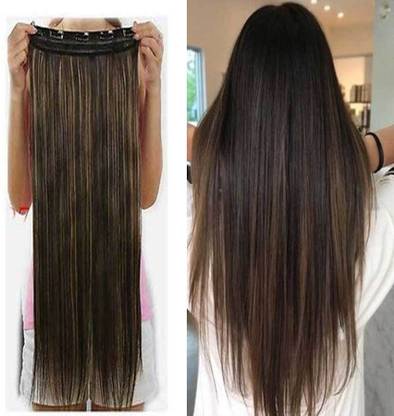 Kare Bears Brand New Stylish Golden Highlight Straight 24inch 5clip Extension For Girls Women Washable Heat Resistant No Side Effect And No Harm 100 Safe Hair Extension Price In India