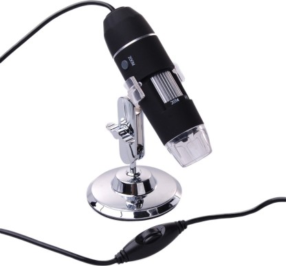 USB Digital Microscope 8 LED 1X-500X Real 2MP Continuous Zooming Endoscope Magnifier Video Camera with Lifting Holder 