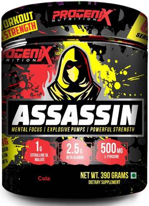 Progenix Assassin Pre Workout With Eaa Essential Amino Acids Nitric Oxide Muscle Growth Eaa Essential Amino Acids Price In India Buy Progenix Assassin Pre Workout With Eaa Essential Amino Acids