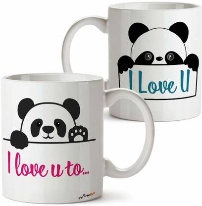 FirseBUY Funny Couple Coffee Set of 2, Cartoon Panda I Love You and I Love You Too Cute Printed Ceramic Coffee Mug Price in India - Buy FirseBUY Funny Couple Coffee Set FirseBUY Funny Couple Coffee Set of 2, Cartoon Panda I Love You and I Love You Too Cute Printed Ceramic Coffee Mug Price in India - Buy FirseBUY Funny Couple Coffee Set