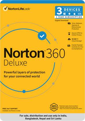 Norton 360 Deluxe 3 PC PC 3 Years Total Security (Email ...