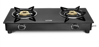 macizo brio 2 burner black manual ignition glass gas stove