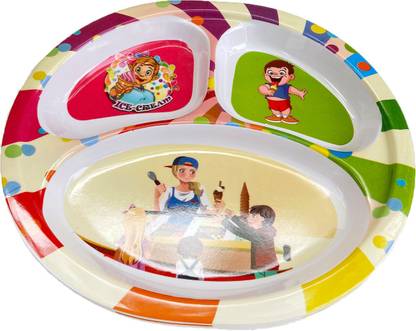 Goods&Fleet Cartoon Design Sectioned Plate Price in India - Buy Goods&Fleet  Cartoon Design Sectioned Plate online at Flipkart.com