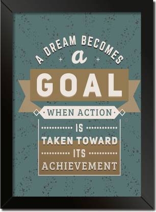 Quotes & Motivation Poster frame without glass A4 Size sty 46 Paper