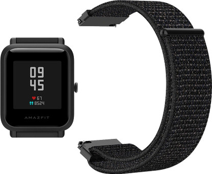 ACM Watch Strap Nylon Soft Loop 20mm for Amazfit Bip S A1821 ( Smartwatch  Sports Band Black) WSM3V20BK1301 Smart Watch Strap Price in India - Buy ACM  Watch Strap Nylon Soft Loop