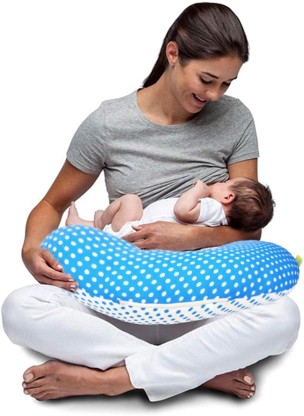 Nursing Pillow Cover 2 Pack Stretchy 100% Jersey Cotton Nursing Pillow Slipcovers for Moms Breastfeeding and Bottle Feeding Pillow Large Zipper Ultra Soft Infant Support Pillow Cover for Baby Girls 