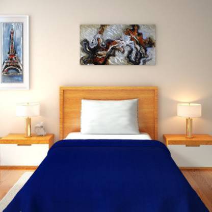 true valua Solid Single Fleece Blanket for  AC Room