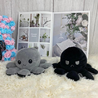 grey octopus plush