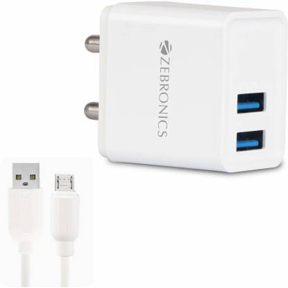 ZEBRONICS ZEB-MA5321 3.1 A Multiport Mobile Charger with Detachable Cable