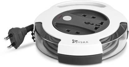 Syska Power Wheel-PW-0304 3  Socket Extension Boards  (White, Grey)