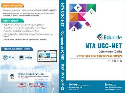 Nta Ugc Net Jrf Commerce Previous Year Solved Papers Of Paper 1 2 Buy Nta Ugc Net Jrf Commerce Previous Year Solved Papers Of Paper 1 2 By Eduncle At Low Price