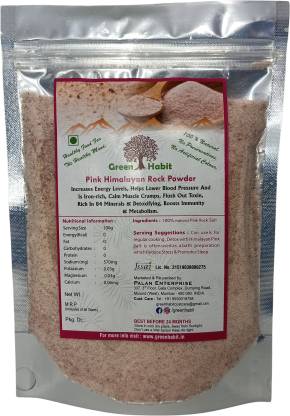 greenhabit Himalayan 1 Kg Pack, Rock Salt Powder Himalayan Pink Salt