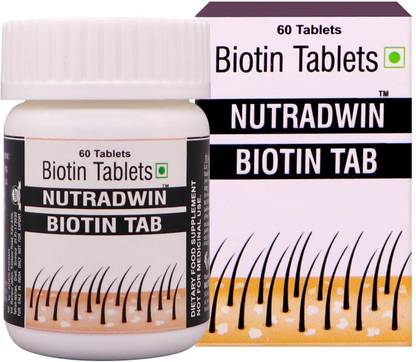 nutradwin biotin 10000 mcg for healthy hair skin nails helps convert food into energy