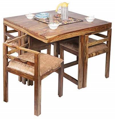 Ss Wood Furniture Sheesham 4 Seater Dining Table Set With Chairs For Living Room Solid In India Ss Wood Furniture Sheesham 4, Sheesham Dining Table 4 Chairs