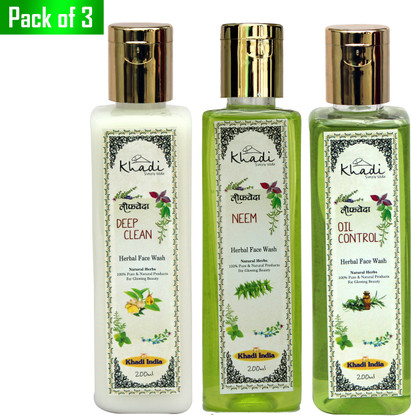 khadi oil control face wash