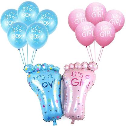 Flipkart Com Soi Printed It S A Girl Boy Printed Baby Feet Foil Balloons Combo Kit For Baby Shower Decoration Welcome Baby Party Decorations Baby Shower Decoration Balloon Maternity