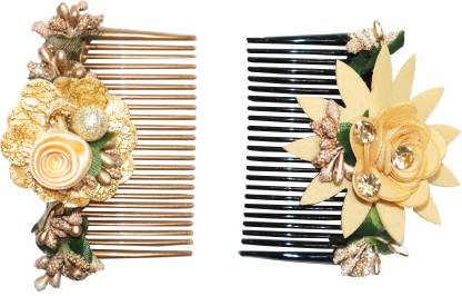 VAGHBHATT Multicolor Pack of 2 Acrylic Comb Indo Western Fancy Hair Clip/Side  Pin/Comb Pin/Jooda Pin Hair Accessories with Cloth Flower for Women and  Girls Hair Clip Price in India - Buy VAGHBHATT